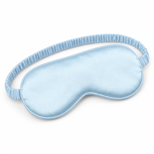 Light Blue Satin Sleep Mask