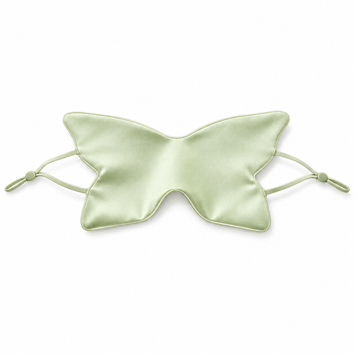 Grass Green Butterfly Satin Sleep Mask