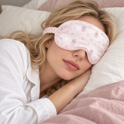 Milk Bear Printed Sleep Mask