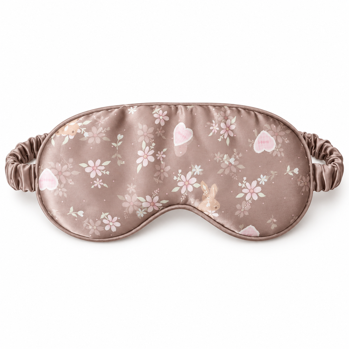 Brown Vintage Floral Sleep Mask