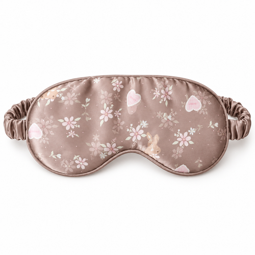 Brown Vintage Floral Sleep Mask
