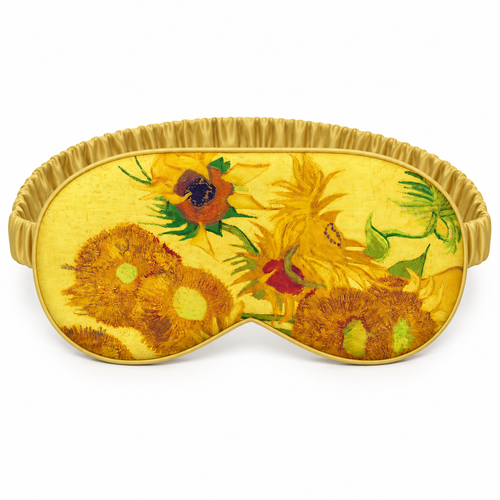 Sunflower Oil-Painting Satin Sleep Mask