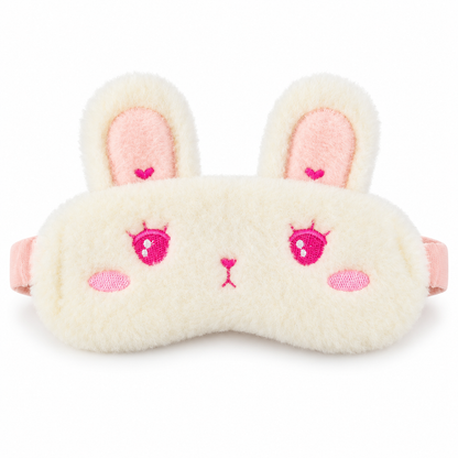 Round-Eyed Bunny Plush Eye Mask