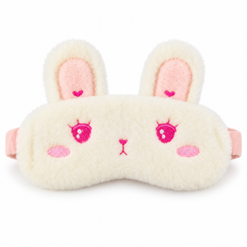 Round-Eyed Bunny Plush Eye Mask